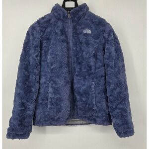 The North Face Mossbud Swirl Reversible Full Zip Jacket Blue Women's Small